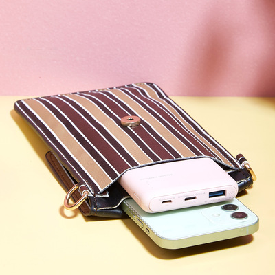 Ladies' mobile phone bag wallet brown