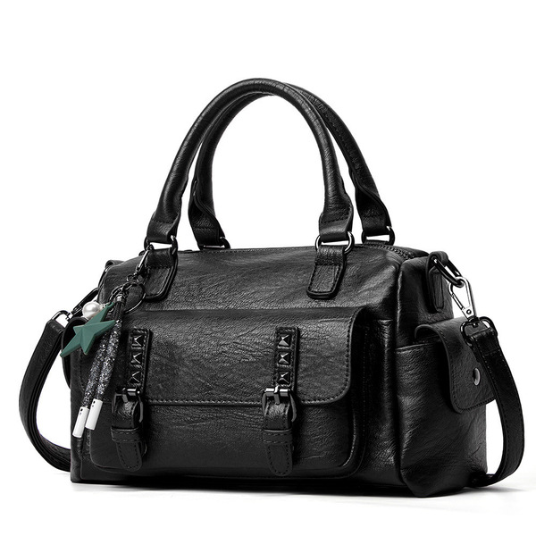 Ladies' Large Capacity Crossbody Bag Shoulder Bag Black