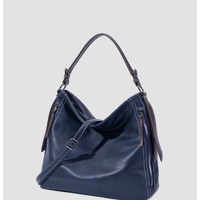 Women satchel purses and handbags vegan leather top handle shoulder crossbody bag blue