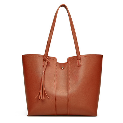 Women Pu Leather Handbag Messenger Shoulder Bag Lady Tote Purse Crossbody Brown