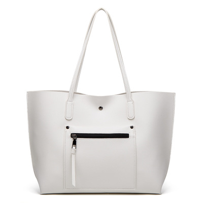 Ladies leather tote shoulder bag handbag purse messenger hobo bag white