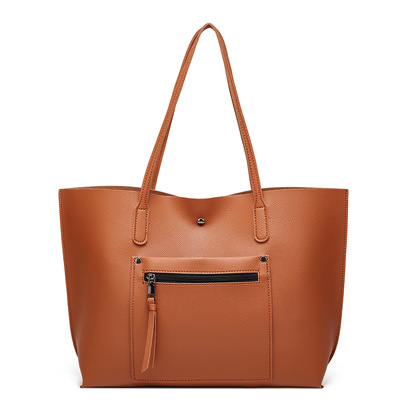 Ladies leather tote shoulder bag handbag purse messenger hobo bag brown