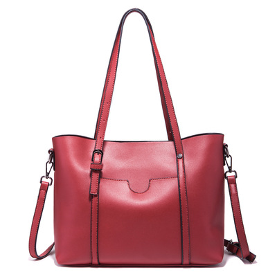 Women's tote bag handbag red - Thumbnail 1