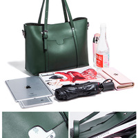 Women's Tote Bag Handbag Green - Thumbnail 1