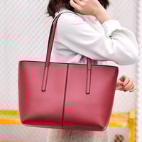 Fashion Purses and Handbags for Women Leather Crossbody Bags Women's Tote Shoulder Bag Red - Thumbnail 1