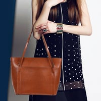 Women's Satchel Purse Handbag Brown - Thumbnail 1