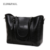 Leather Purse For Women Real Leather Tote For Women Ladies Shoulder Handbag Black - Thumbnail 2