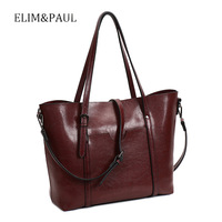 Leather Purse For Women Real Leather Tote For Women Ladies Shoulder Handbag Purple - Thumbnail 1