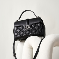 Genuine Leather Women Shoulder Handbags Leather Tote Bag Black - Thumbnail 2