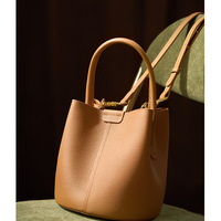 Genuine Leather Purses and Handbags for Women, Soft Genuine Leather Shoulder Hobo Bags Brown - Thumbnail 1