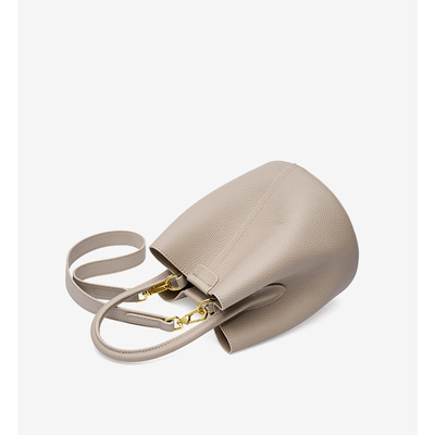 Genuine leather purses and handbags for women, soft genuine leather shoulder hobo bags cream