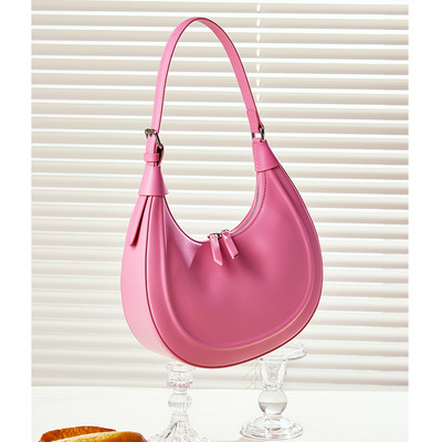 Genuine leather women tote bag soft handbags vintage shoulder purses pink