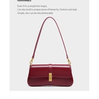 Genuine Leather Satchel Handbag for Women Vintage Handmade Shoulder Bag Red - Thumbnail 1