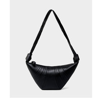 Sheepskin Diagonal Cross Bag Black - Thumbnail 4