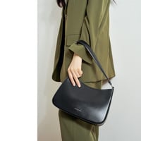 Real Leather Crossbody Handbags Purses Sling Crossover Shoulder Bag Black - Thumbnail 1