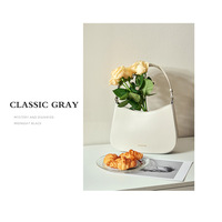 Real Leather Crossbody Handbags Purses Sling Crossover Shoulder Bag White - Thumbnail 1