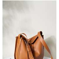 Genuine Leather Satchel Handbag for Women Vintage Handmade Shoulder Bag Brown - Thumbnail 3