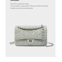 Women Genuine Leather Shoulder Bags Classic Crossbody Purses for Lady Handbag Grey - Thumbnail 1