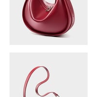 Genuine Leather Fashion Women's Handbag Red - Thumbnail 1