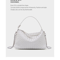 Genuine Leather Women's Evening Handbags White - Thumbnail 1