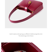 Genuine Leather Women Tote Top Handle Purse Shoulder Satchel Bags Red - Thumbnail 3