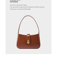 Genuine Leather Women Tote Top Handle Purse Shoulder Satchel Bags Brown - Thumbnail 1