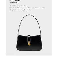 Genuine Leather Women Tote Top Handle Purse Shoulder Satchel Bags Black - Thumbnail 1