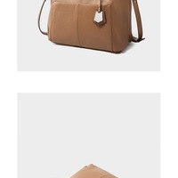 Women Soft Genuine Leather Totes Shoulder Bag Purses and Handbags Brown - Thumbnail 2