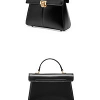 Genuine Leather Women Tote Bag Black - Thumbnail 2