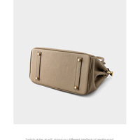 Women Genuine Leather Shoulder Bags Grey - Thumbnail 4