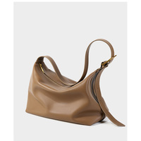 Genuine Leather Classic Crossbody Purses for Lady Handbag Brown - Thumbnail 2