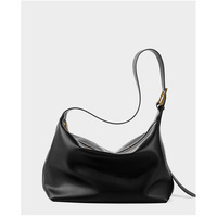 Genuine Leather Classic Crossbody Purses for Lady Handbag Black - Thumbnail 1