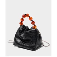 Genuine Leather Women Crossbody Stachel Shoulder Bags Black - Thumbnail 1