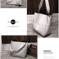 Women Genuine Leather Designer Tote Bags Purses And Handbags White - Thumbnail 1