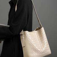 Genuine Leather Women Top Handle Satchel Handbags Shoulder Bag White - Thumbnail 1