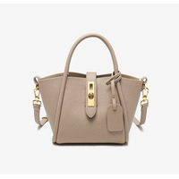 Genuine Leather Women's Top-handle Bags White - Thumbnail 1