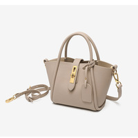 Genuine Leather Women's Top-handle Bags White - Thumbnail 2