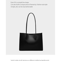 Genuine Leather Women's Shoulder Handbags Black - Thumbnail 1