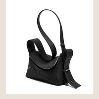 Genuine Leather Womens Hobo Purse Roomy Casual Shoulder Bags Black - Thumbnail 2