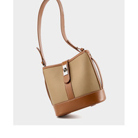 Genuine Leather Shoulder Bag for Women Purses and Handbags Brown - Thumbnail 3