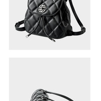 Genuine Leather Backpack Large Capacity Bag Black - Thumbnail 1