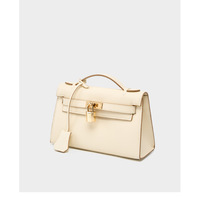 Genuine Leather Womens Handbags Top-handle Totes Satchel Shoulder Bag White - Thumbnail 2