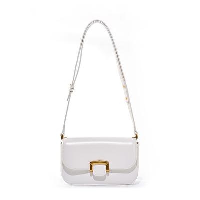 Genuine leather women shoulder bag handbag white - Thumbnail 3