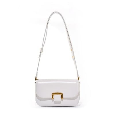 Genuine Leather Women Shoulder Bag Handbag White