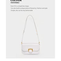 Genuine Leather Women Shoulder Bag Handbag White - Thumbnail 1