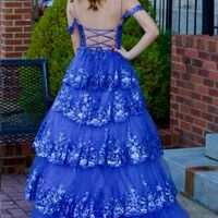 Sequin Lace Royal Blue Prom Dresses Long Spaghetti Straps Puffy A Line Elegant Prom Formal Evening Dress,1084 - Thumbnail 1