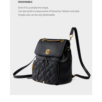 Genuine Leather Backpack Travel Backpack Black - Thumbnail 1