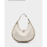 Women Genuine Leather Shoulder Bags Classic Crossbody Purses for Lady Handbag White - Thumbnail 1