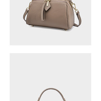 Genuine Leather Crossbody Purses for Women, Woman Camera Shoulder Bags Handbags Grey - Thumbnail 2