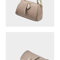 Genuine Leather Crossbody Purses for Women, Woman Camera Shoulder Bags Handbags Grey - Thumbnail 3